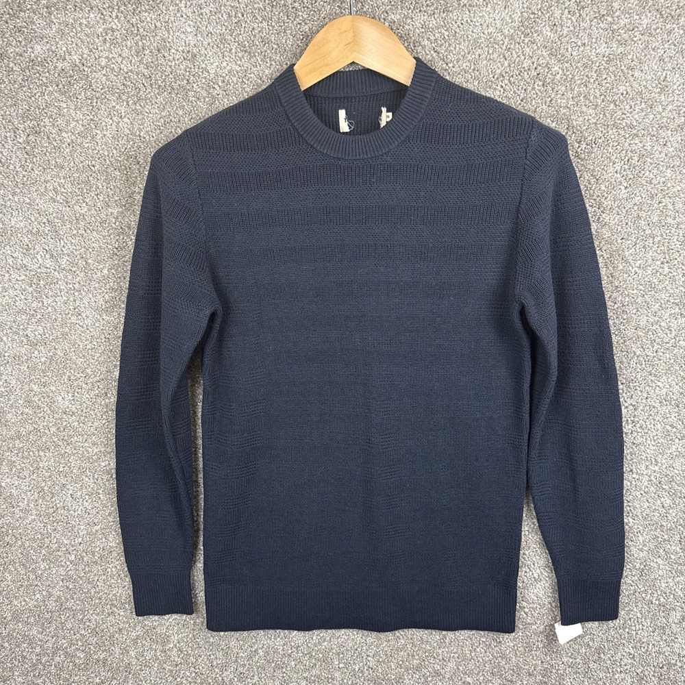 Taylor Stitch Hugo Pullover Sweater Navy Blue Men's Size 36 NEW